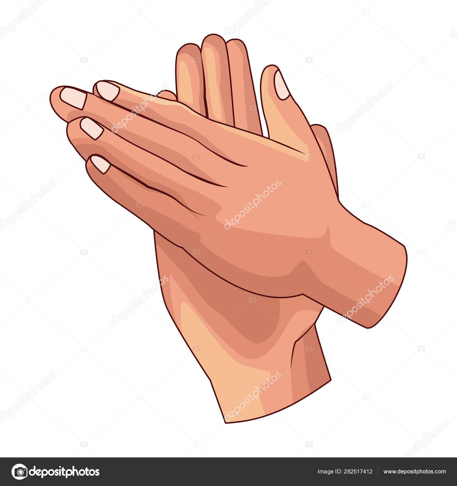 Manos aplaudiendo icono Vector de stock #282517412 de ©jemastock, image size:1600x1700