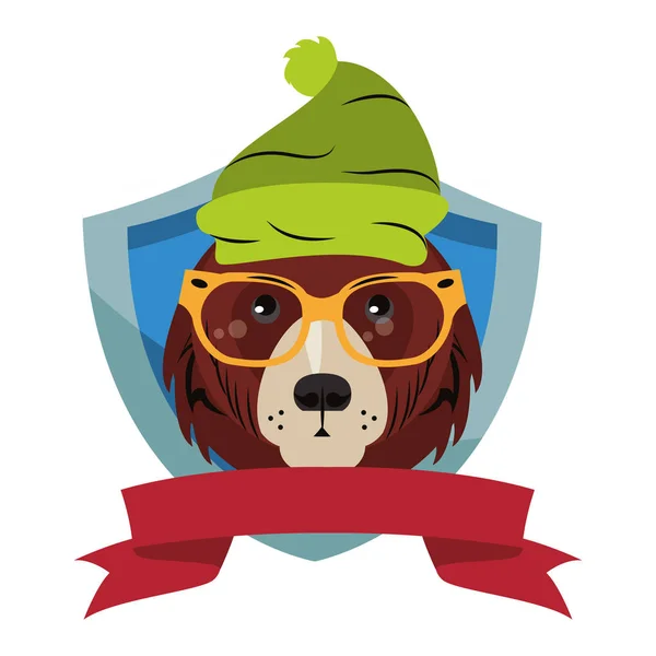 Hipster Bear coole Skizze — Stockvektor