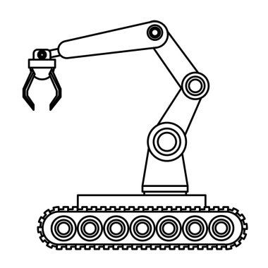 robotik kol mobil siyah beyaz