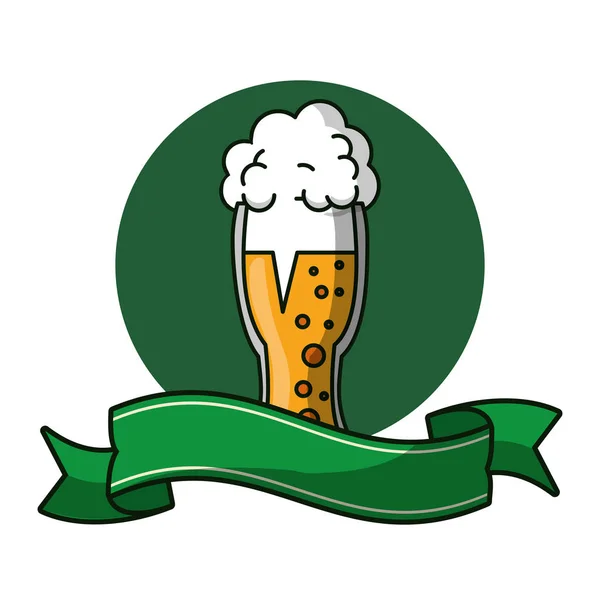 Emblème de tasse de bière — Image vectorielle