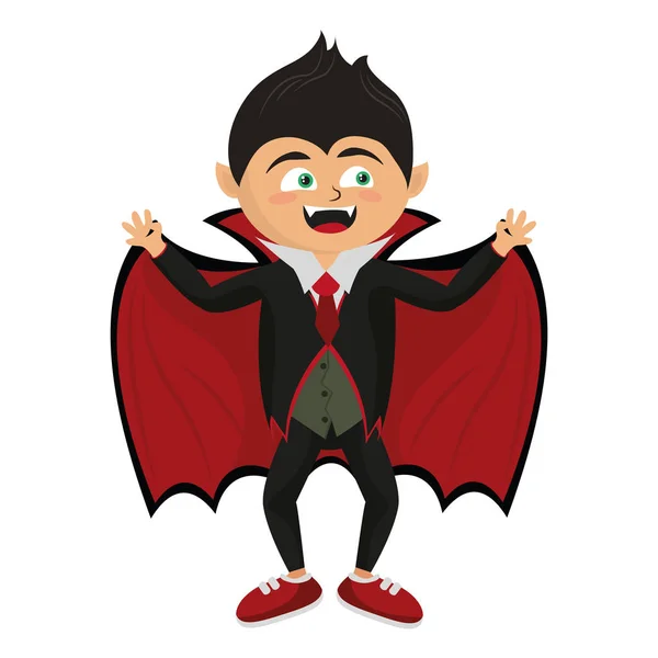 Niño con disfraz de halloween — Vector de stock