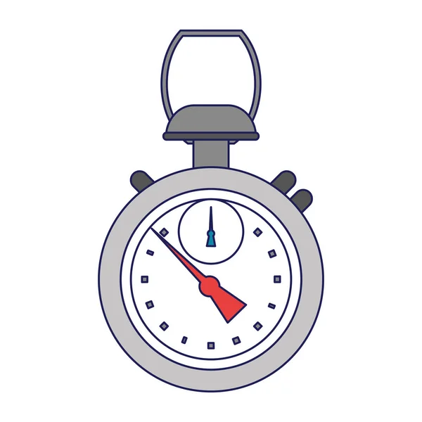 Sport chronomètre symbole dessin animé lignes bleues — Image vectorielle