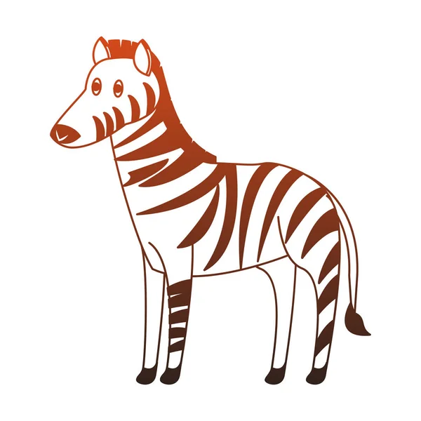 Zebra animais selvagens linhas vermelhas — Vetor de Stock