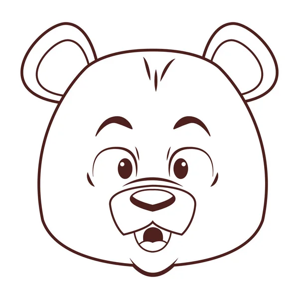 Lindo oso de dibujos animados — Vector de stock