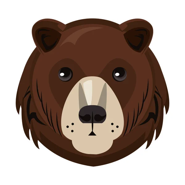 Oso cara fresco boceto — Vector de stock