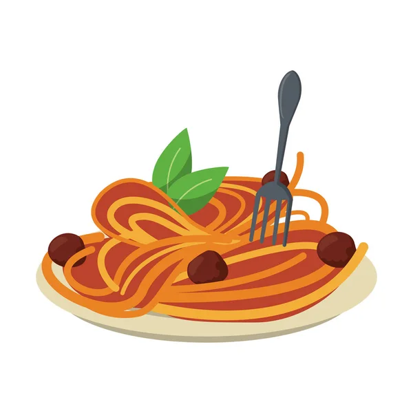 Spagetti olasz élelmiszer — Stock Vector