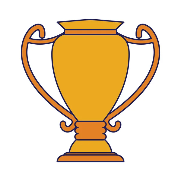 Trofeo Copa deporte campeonato líneas azules — Vector de stock