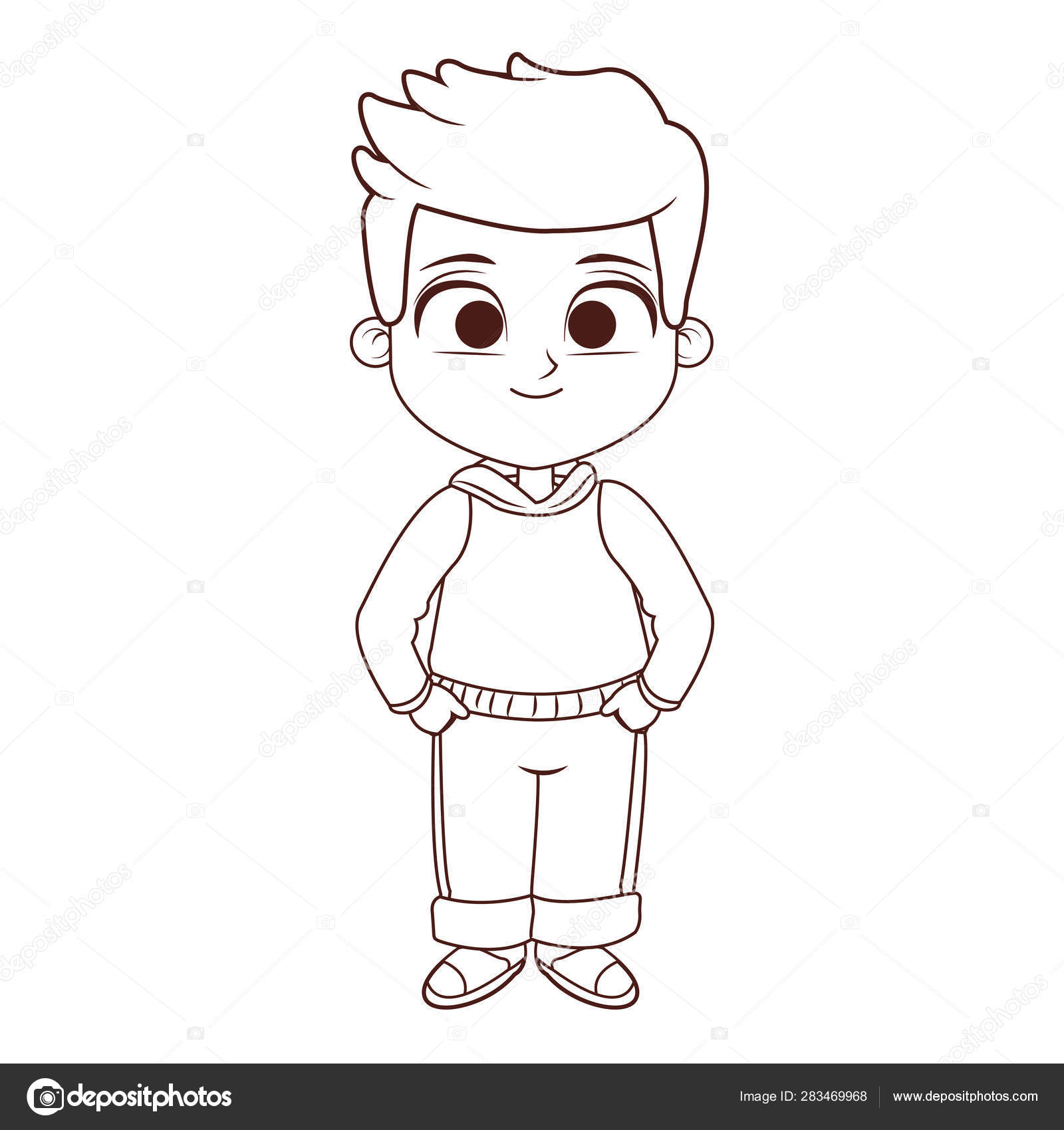 Happy boy cartoon Stock Vector by ©jemastock 283469968