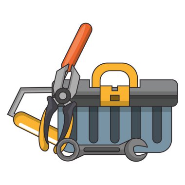 araçları toplama atölye simgeleri karikatür ayarlamak