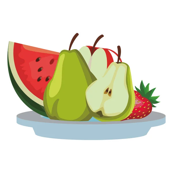 Saft og frugter – Stock-vektor
