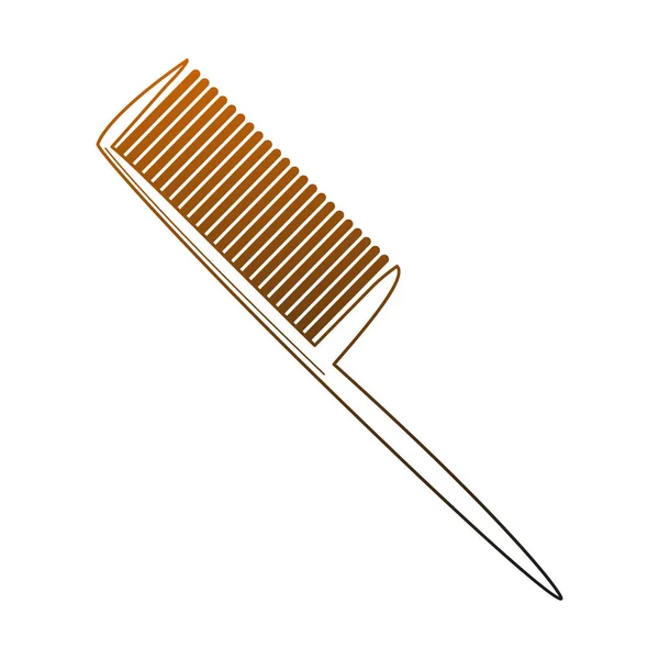 Barbeiro escova utensílio linhas laranja — Vetor de Stock