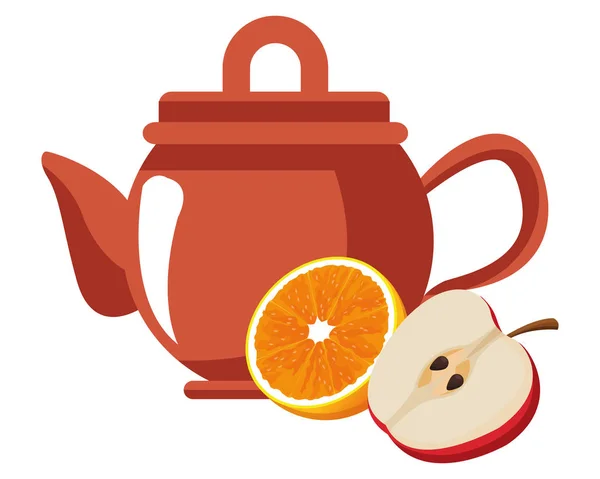 Πορτοκάλι και μήλο — Διανυσματικό Αρχείο