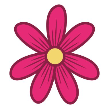 izole çiçek çizgi film