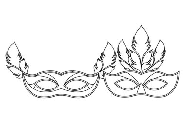 maskeler ve tüyler siyah beyaz