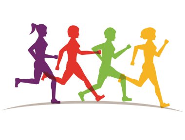 Fitness insanlar siluet çalışan