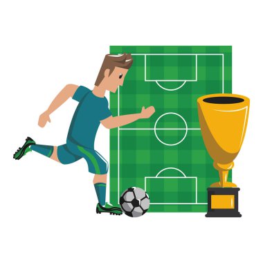 Futbol sporu oyunu karikatürler