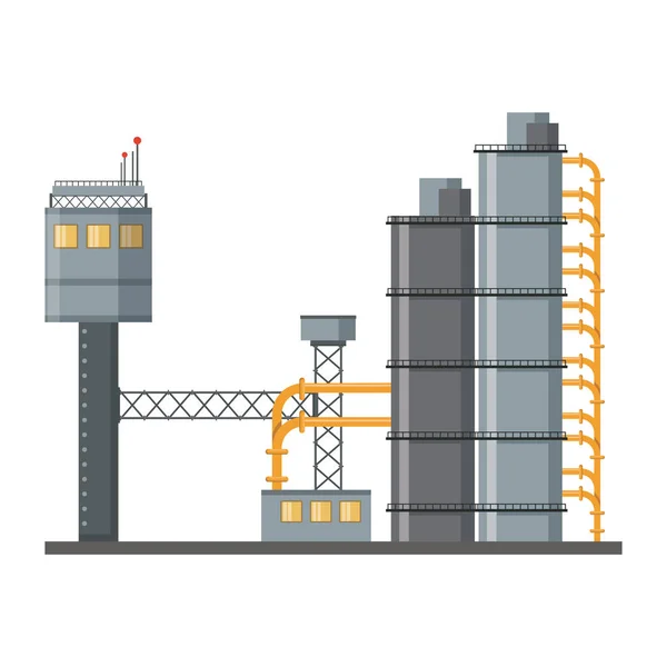 Petroleum maskiner Factory — Stock vektor