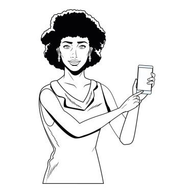 cep telefonu siyah ve beyaz kadınla