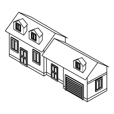 Evler gayrimenkul isometrik