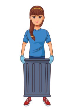 temizlik hizmeti kişi avatar çizgi film karakteri