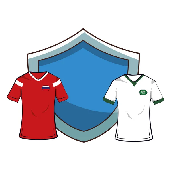 Soccer team uniforms — Stock Vector