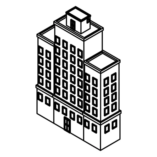Bedrijfsgebouw isometrisch — Stockvector