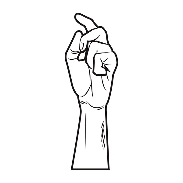 Pop arte mão sinal —  Vetores de Stock