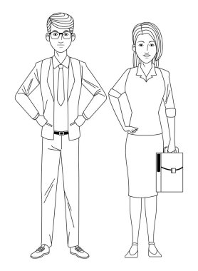 iş çift avatar siyah beyaz