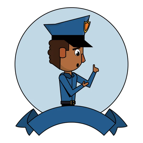 Polizia e nastro bianco banner colorato — Vettoriale Stock