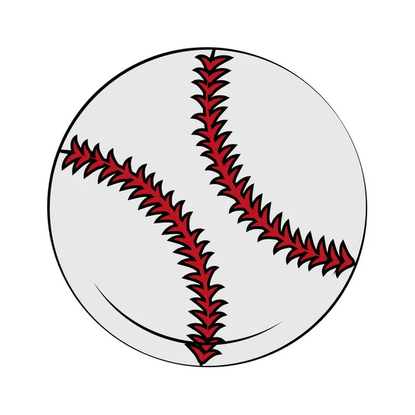 Pelota de béisbol aislada — Vector de stock