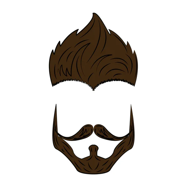 Hairtsyle e barba — Vetor de Stock