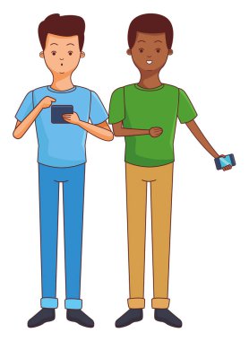 genç adam çizgi film