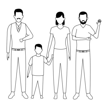 Aile avatar çizgi film karakteri