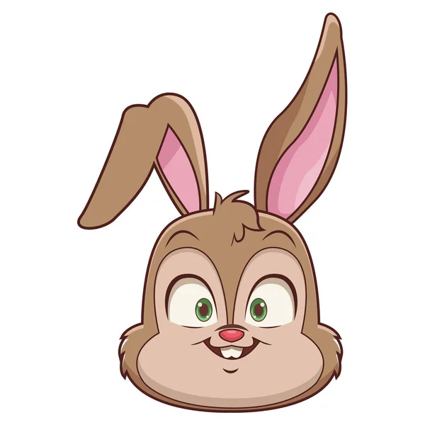 Cara de desenho animado de coelho — Vetor de Stock