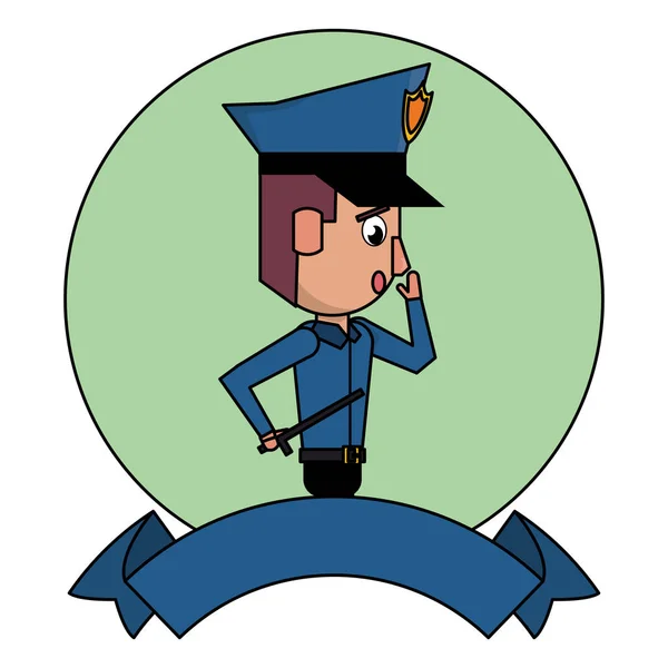 Polizia e nastro bianco banner colorato — Vettoriale Stock