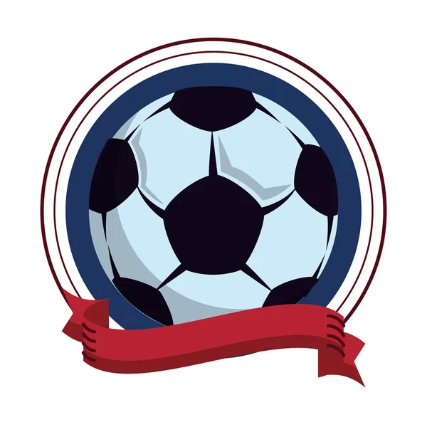 Soccer ball emblem — Stock Vector