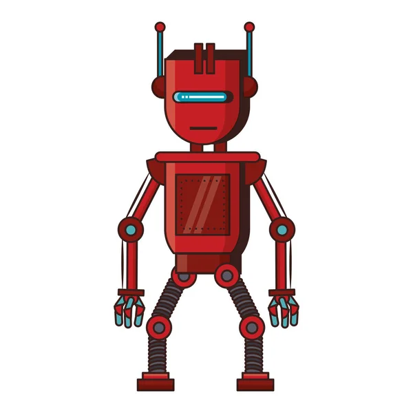 Robot vicces karakter rajzfilm izolált — Stock Vector