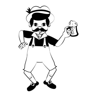 Bavyera siyah beyaz bira içme