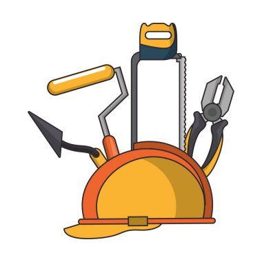 araçları toplama atölye simgeleri karikatür ayarlamak