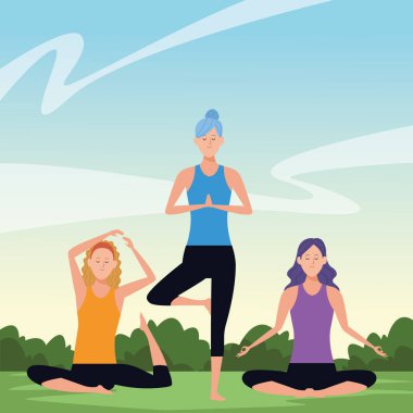 Kadınlar Yoga poses