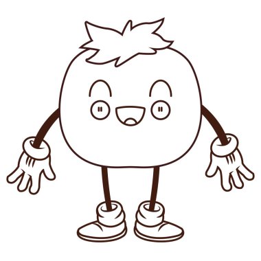 Domates kawaii karikatür