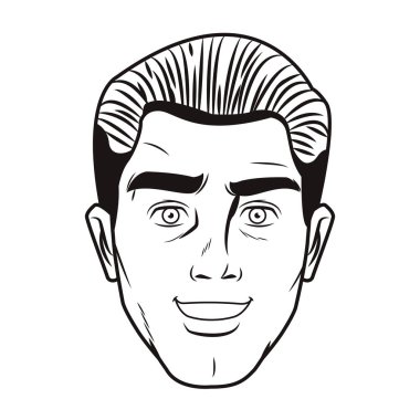 Pop art man yüz