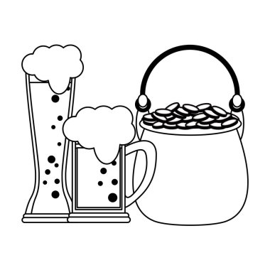 siyah beyaz aziz patrick günü İrlandalı kutlama