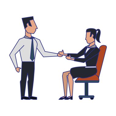 iş adamları avatarlar çizgi film karakterleri mavi çizgiler