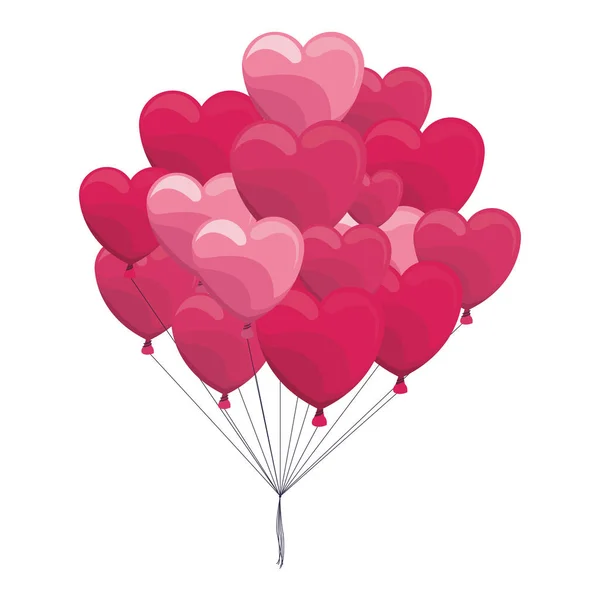 Heart shaped balloons — Stock Vector