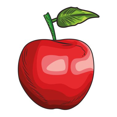 Taze meyve beslenme sağlıklı el çizilmiş