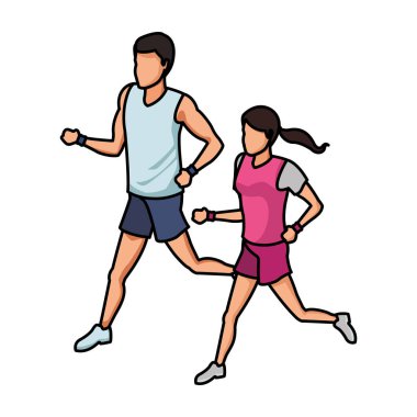 Fitness çift avatar çalışan