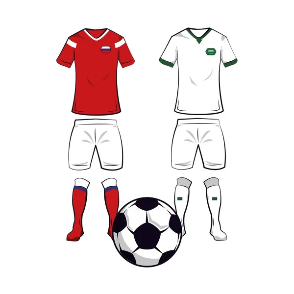 Форма футбольной команды — стоковый вектор
