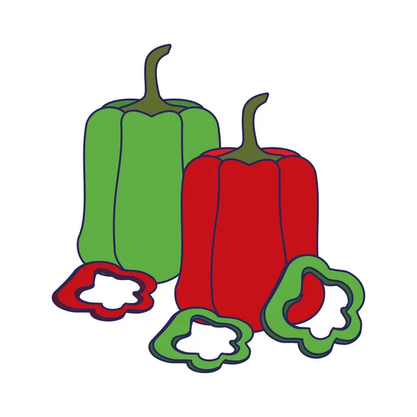 Caricatura de verduras frescas — Vector de stock