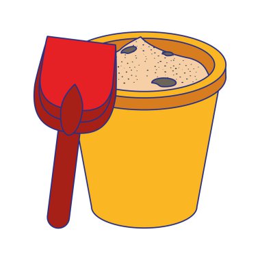 Yaz ve plaj seyahat mavi çizgiler